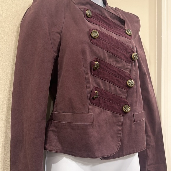 London Jean purple military style jacket- size 2 - Picture 3 of 8